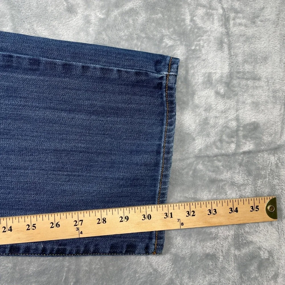 Lucky Brand 361 Vintage Straight Jeans Mens 38x32 Blue Medium Wash Distressed